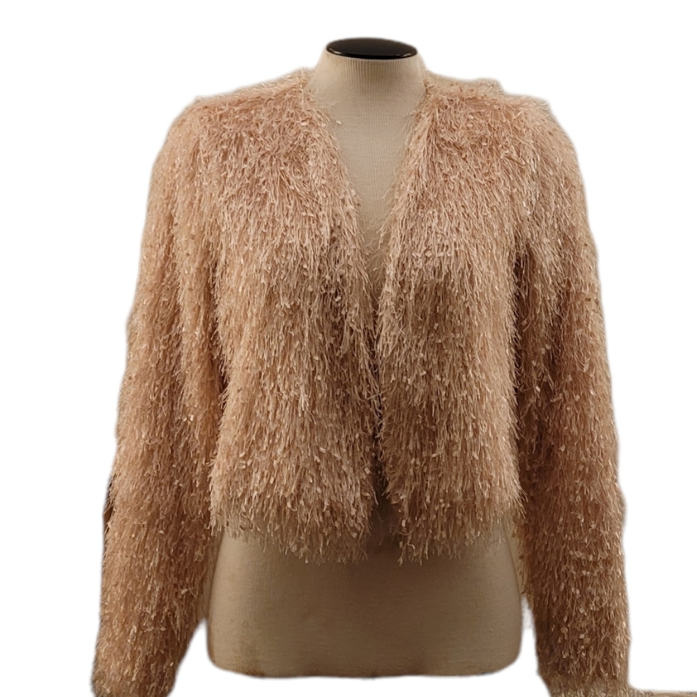Forever 21 Vintage Pale Pink Eyelash Evening Jacket S